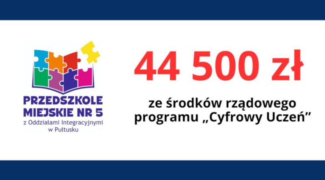44 500 zł dofinansowania dla Przedszkola Miejskiego nr 5