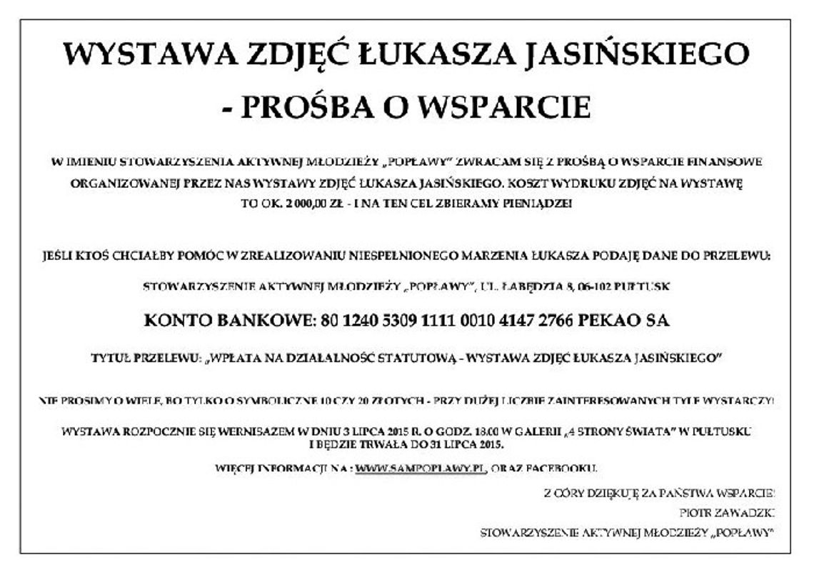 Akcja Stowarzyszenia Aktywnej Młodzieży Popławy
