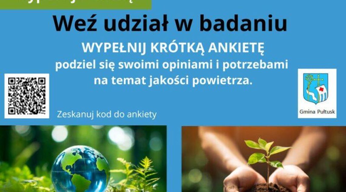 Ankieta – badanie potrzeb edukacyjnych, w ramach projektu „Mazowsze bez smogu”