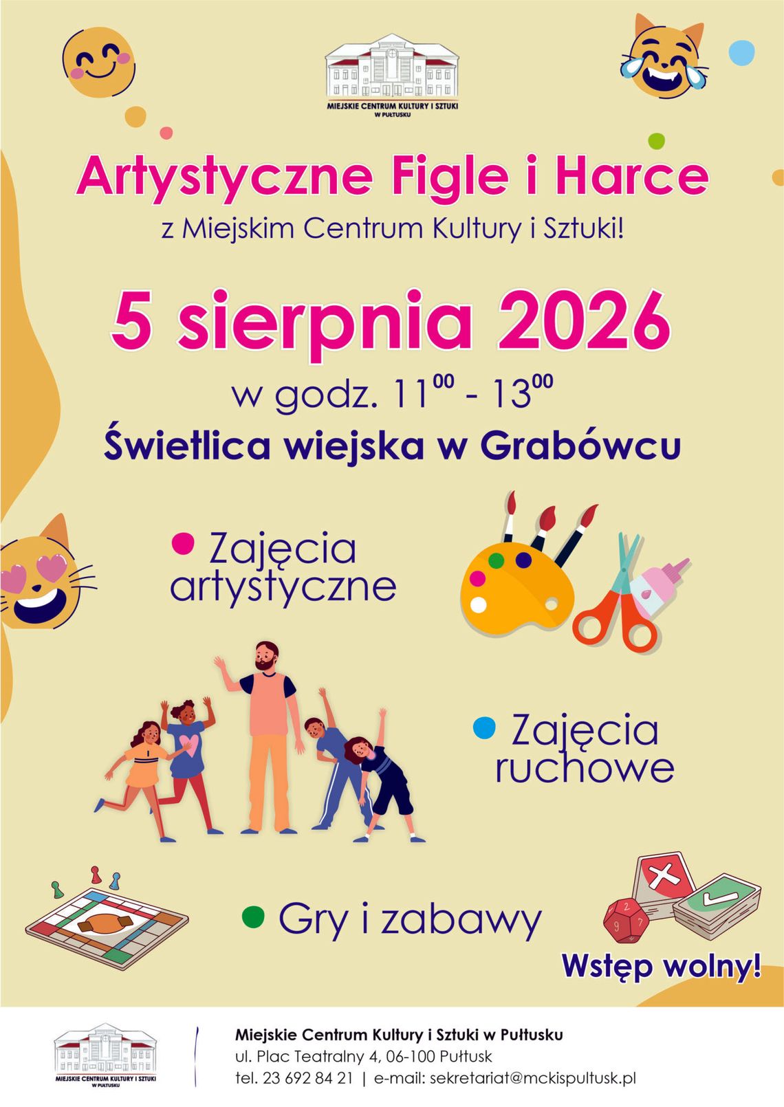Artystyczne Figle i Harce – wakacyjna propozycja dla dzieci w Grabówcu Artystyczne Figle i Harce – wakacyjna propozycja dla dzieci w Grabówcu