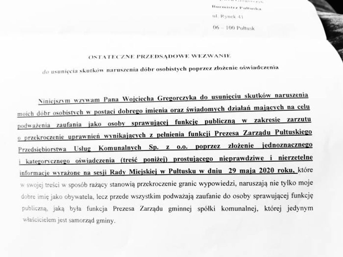 Burmistrz nie chce BŁYSKU