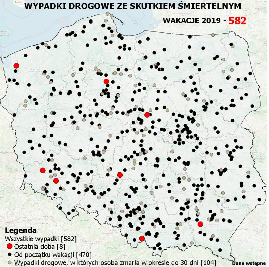 Czarne statystyki - wakacje 2019