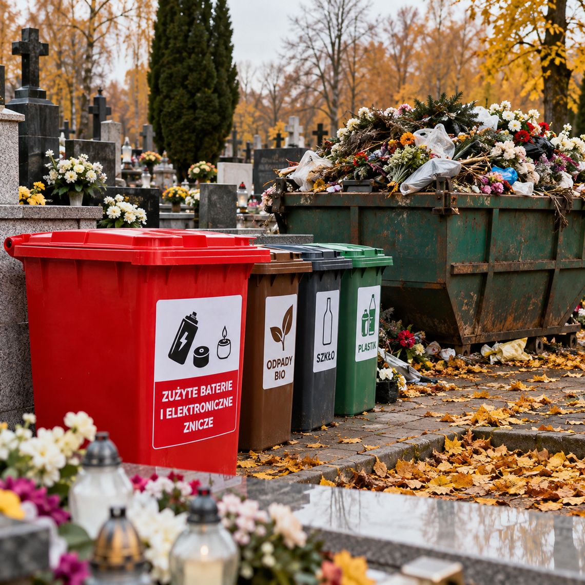Czerwone pojemniki na cmentarzach? A co z opłatami za groby?