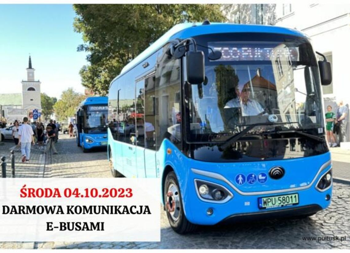 Dziś bezpłatna komunikacja miejska E-busami