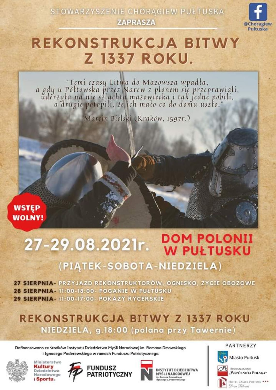 Dziś na pułtuskim zamku kolejne spotkanie z historią