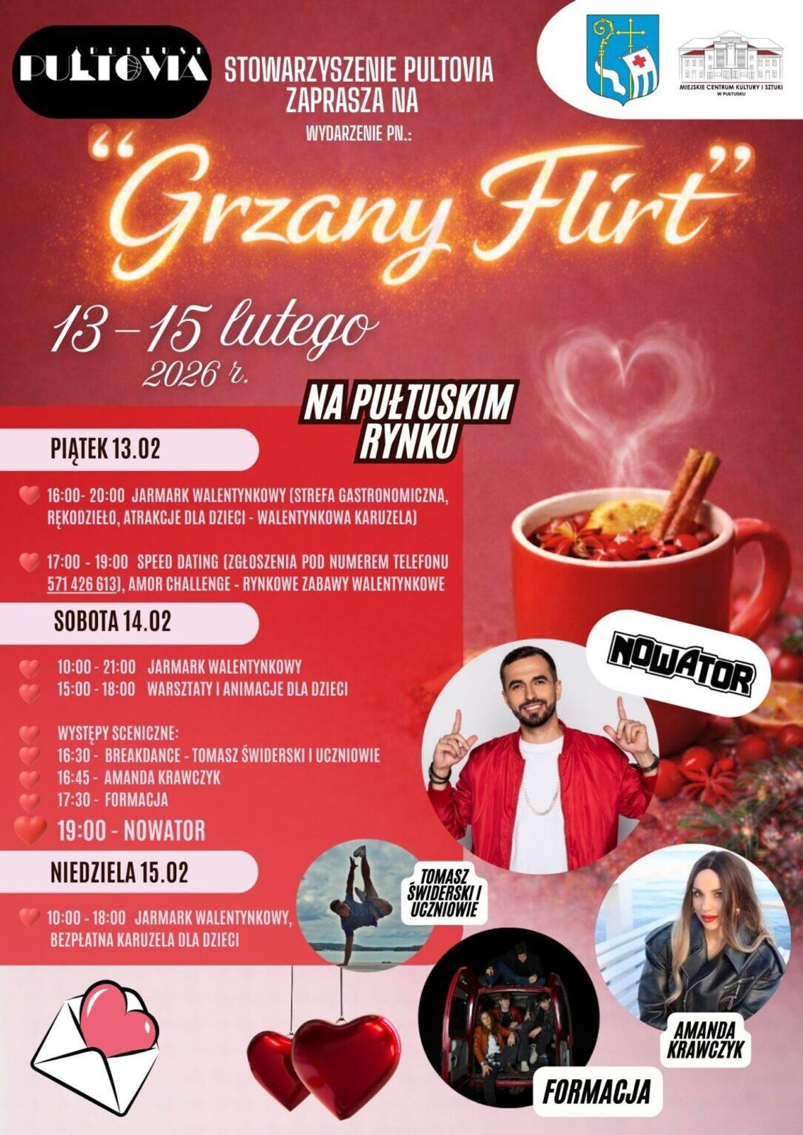 „Grzany Flirt” – Walentynkowy weekend pełen atrakcji w Pułtusku