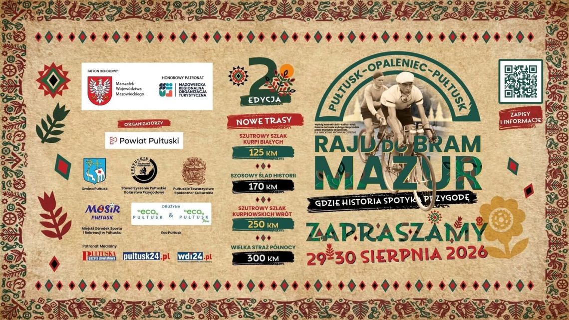II edycja Rajdu do Bram Mazur już 29–30 sierpnia w Pułtusku II edycja Rajdu do Bram Mazur już 29–30 sierpnia w Pułtusku