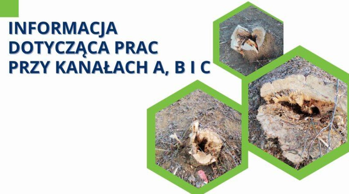 Informacja dotycząca prac przy Kanałach A, B i C