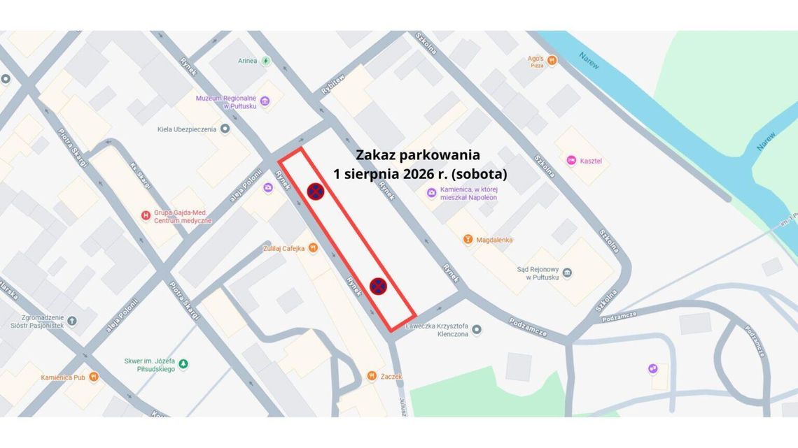 INFORMACJA O ZAKAZIE PARKOWANIA INFORMACJA O ZAKAZIE PARKOWANIA