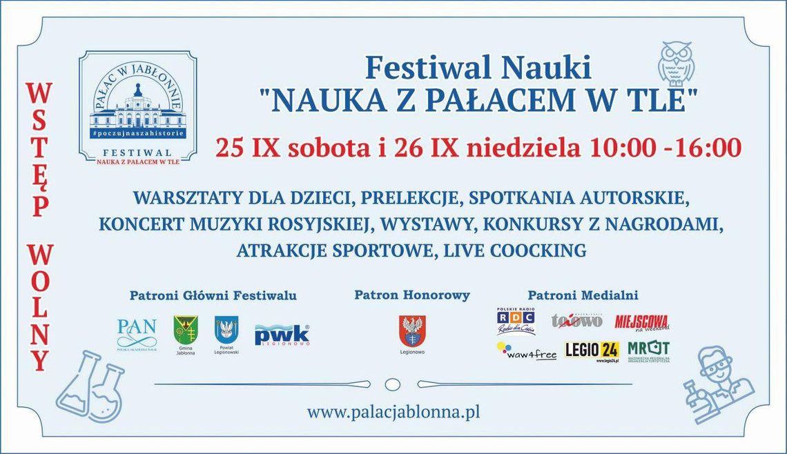 JABŁONNA. Festiwal Nauki w Pałacu