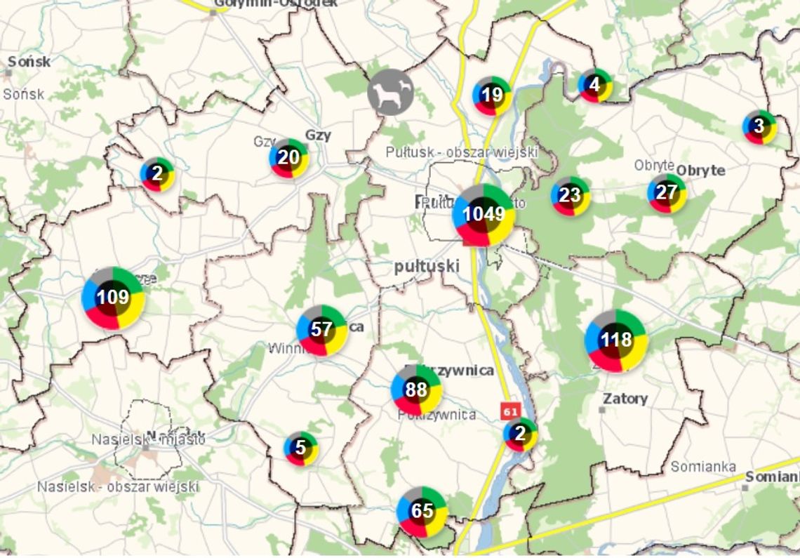 KMZB - niespełna 1600 zagrożeń w powiecie pułtuskim