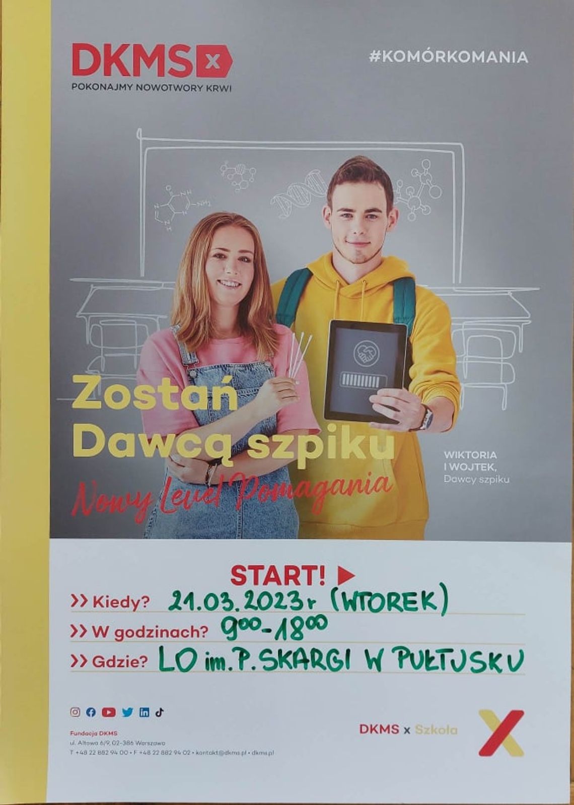 Komórkomania w Skardze - zostań dawcą szpiku