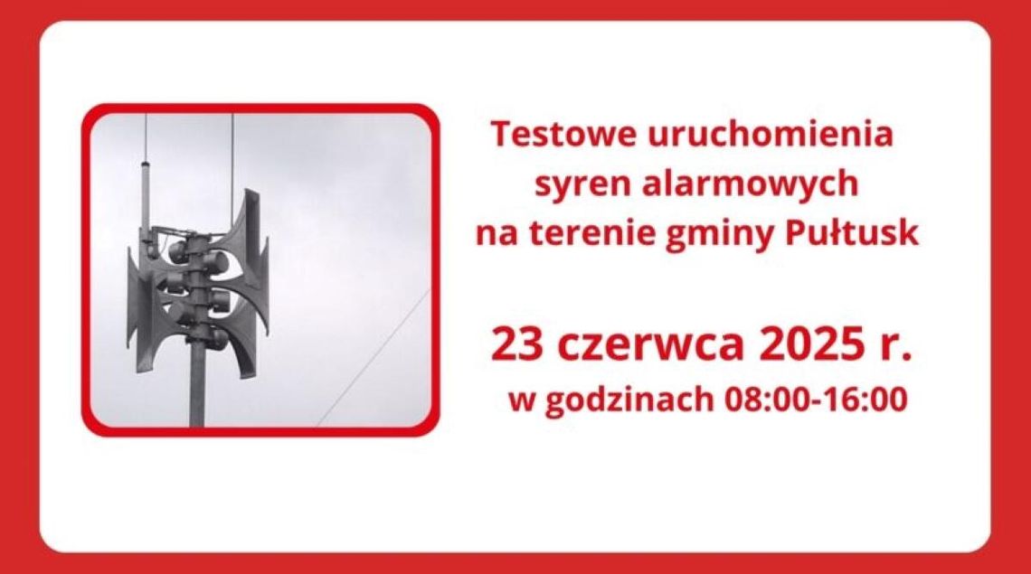 KOMUNIKAT O WŁĄCZENIU SYREN