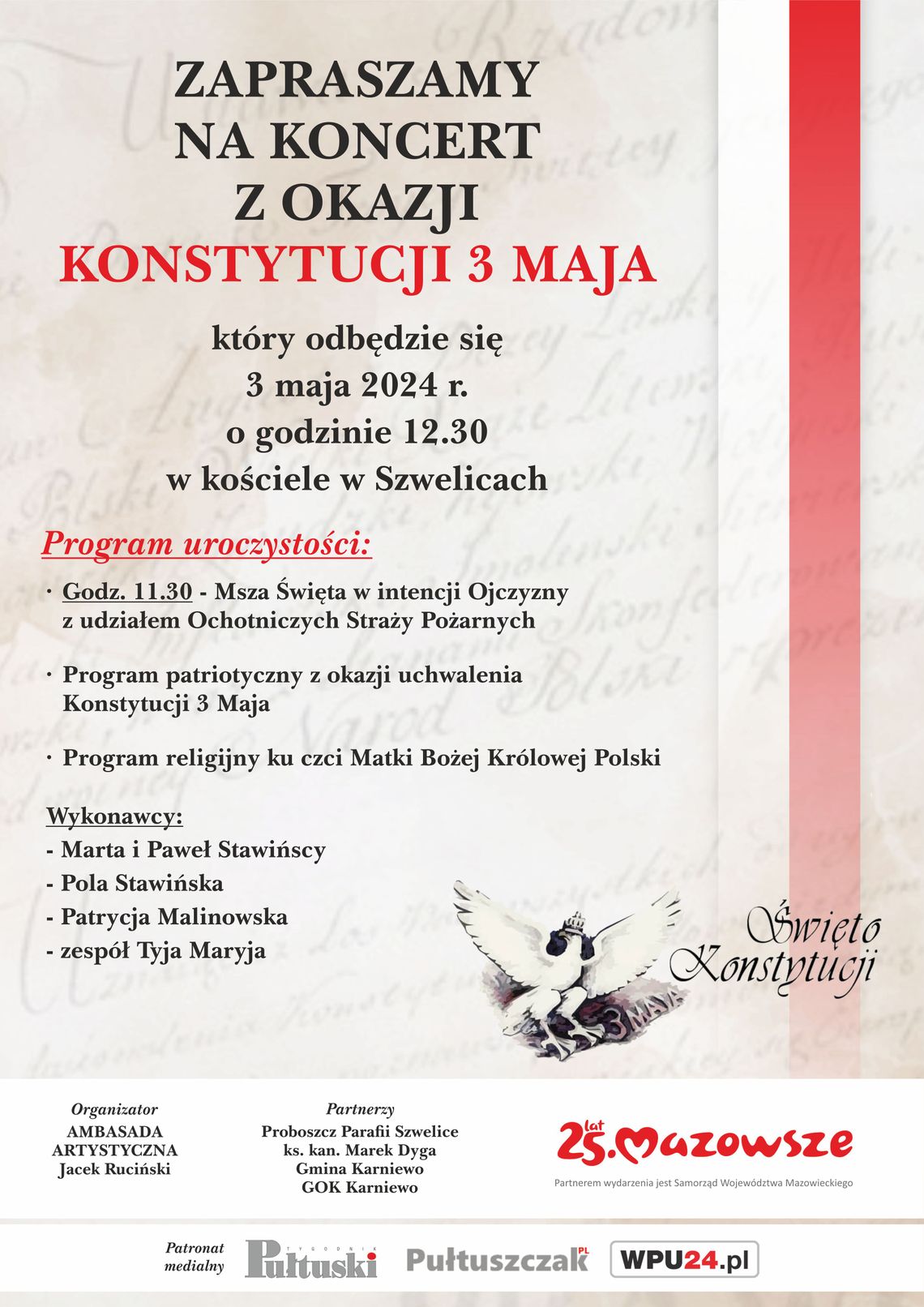 Koncert z okazji Konstytucji 3 Maja
