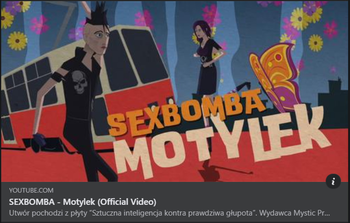 LEGIONOWSKI. Nowy teledysk SEXBOMBY – “Motylek”