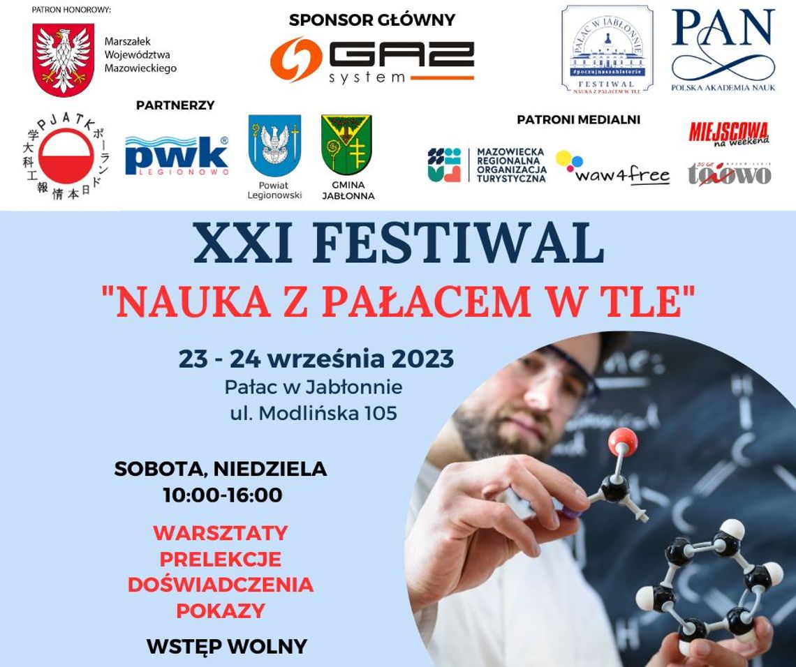 LEGIONOWSKI. XXI Festiwal Nauka z Pałacem w tle – program imprezy