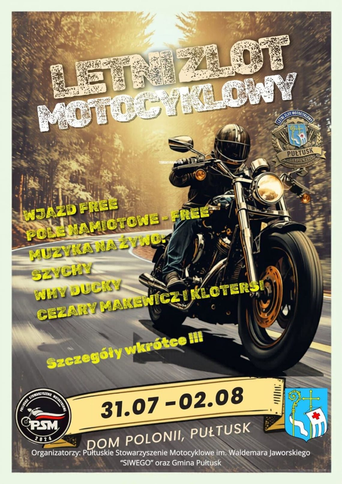 Letni Zlot Motocyklowy 2026 – zapraszamy Letni Zlot Motocyklowy 2026 – zapraszamy