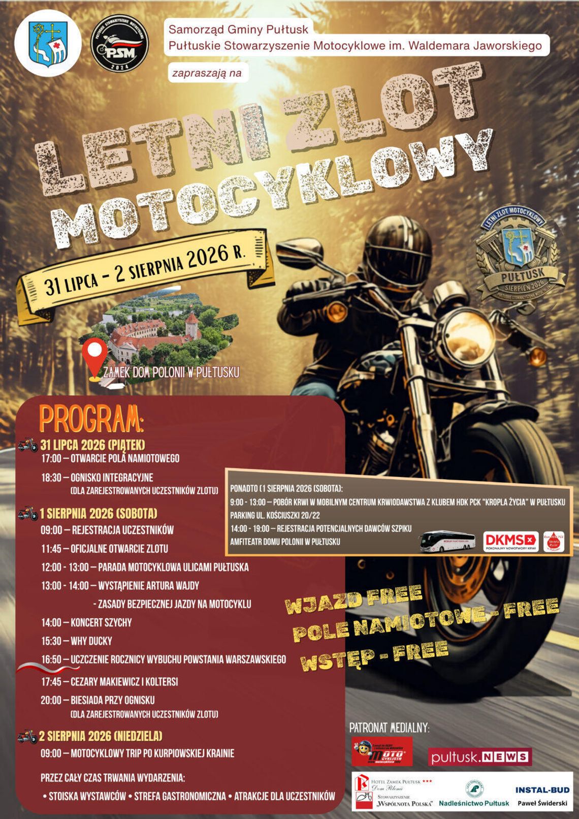 Letni Zlot Motocyklowy 2026 – zapraszamy Letni Zlot Motocyklowy 2026 – zapraszamy