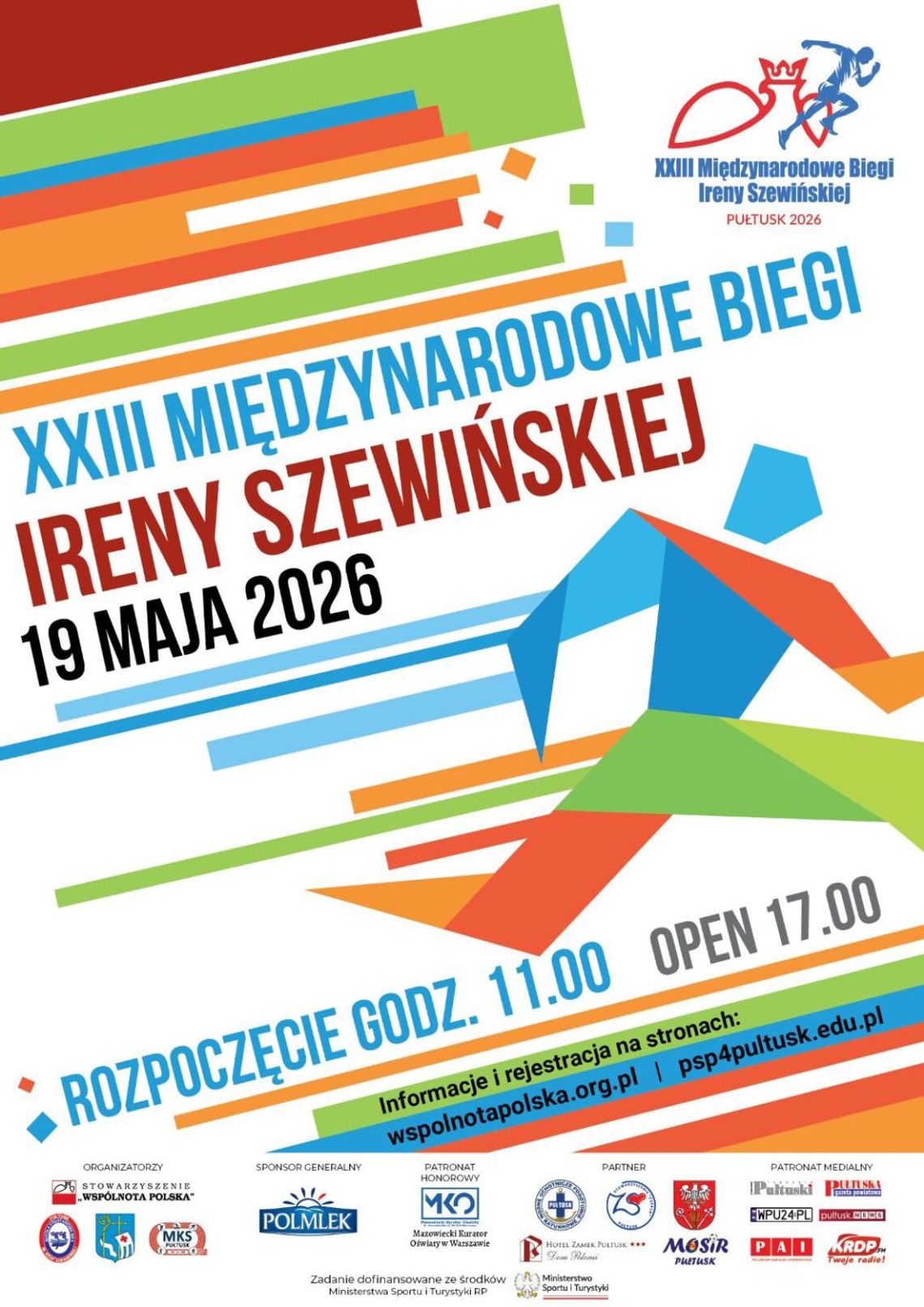 Międzynarodowe Biegi Ireny Szewińskiej w Pułtusku – zapraszamy do udziału Międzynarodowe Biegi Ireny Szewińskiej w Pułtusku – zapraszamy do udziału