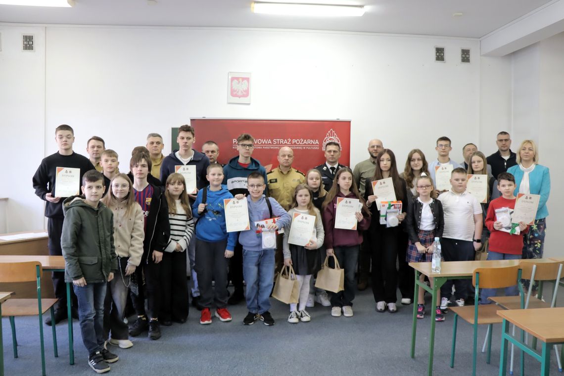 Młodzież zapobiega pożarom – powiatowe eliminacje XLVIII OTWP w Pułtusku rozstrzygnięte