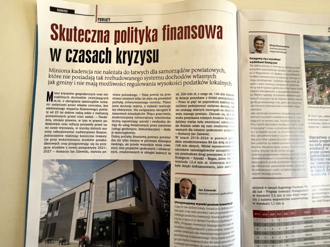 Nasz powiat 10 wśród najbogatszych