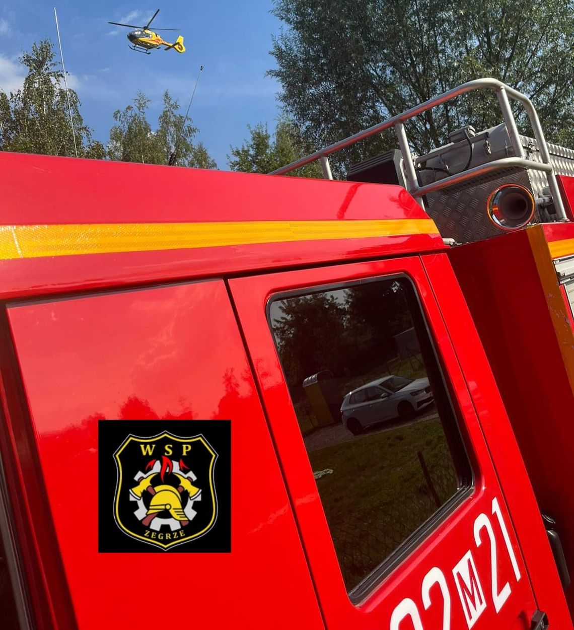 NIEPORĘT. 75-latka przetransportowana śmigłowcem do szpitala
