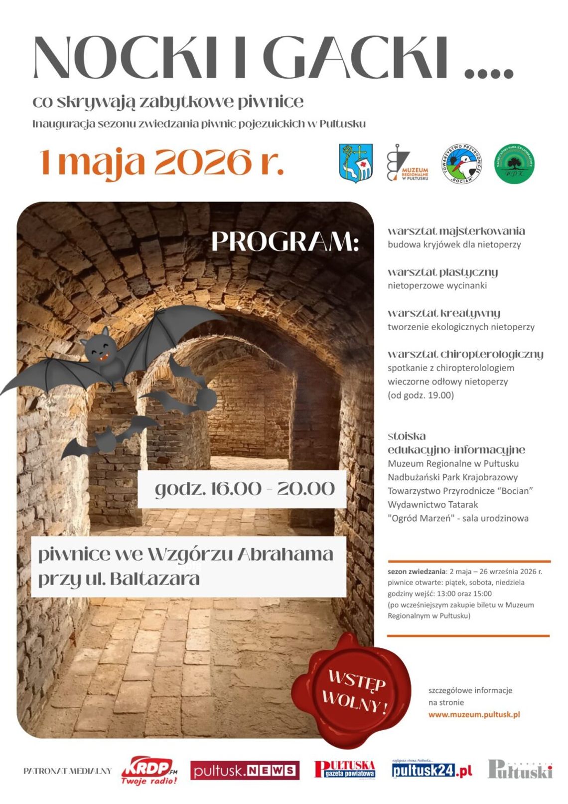 Nocki i Gacki – inauguracja sezonu zwiedzania piwnic w Pułtusku