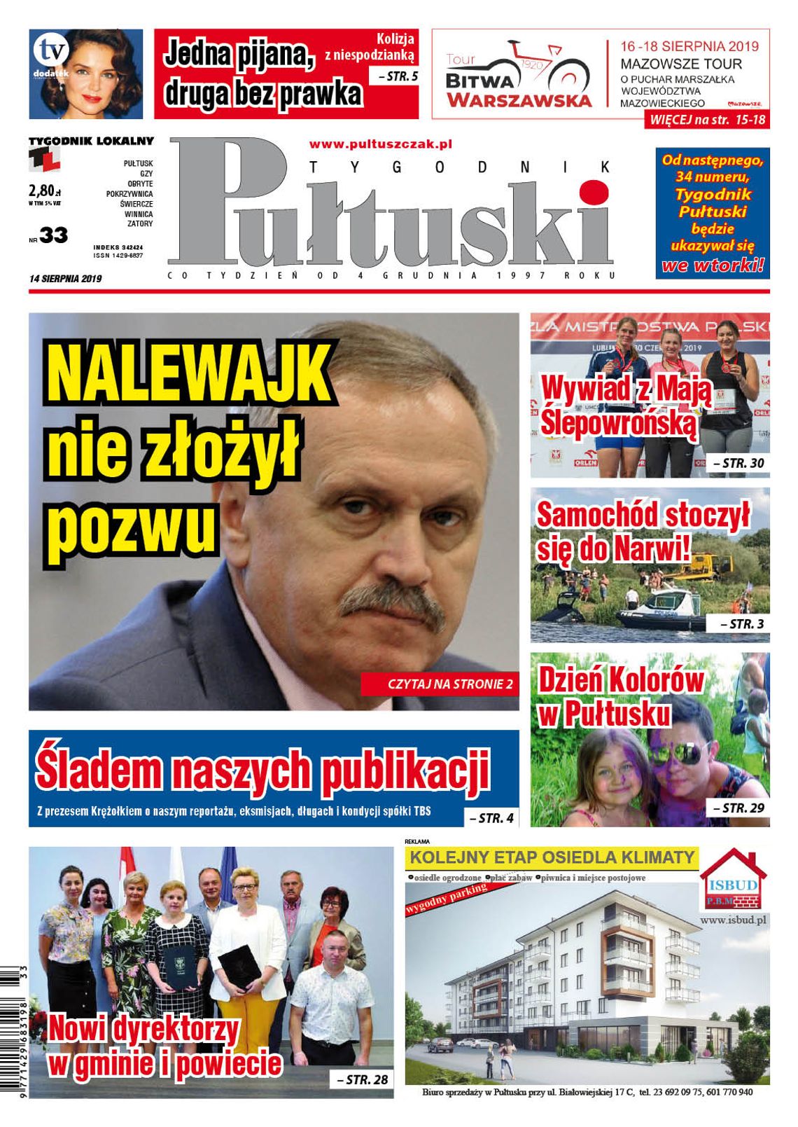 Nowe wydanie Tygodnika już w środę. Od przyszłego Tygodnia będziemy się ukazywać we wtorki