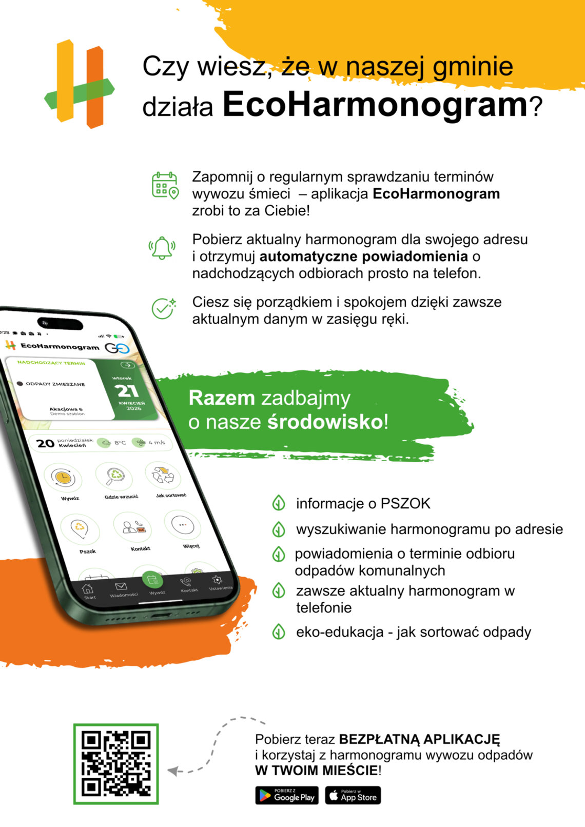 Nowoczesny harmonogram odbioru odpadów w Twoim telefonie – poznaj EcoHarmonogram