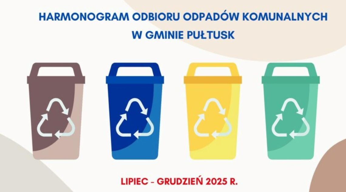 NOWY HARMONOGRAM ODBIORU ODPADÓW