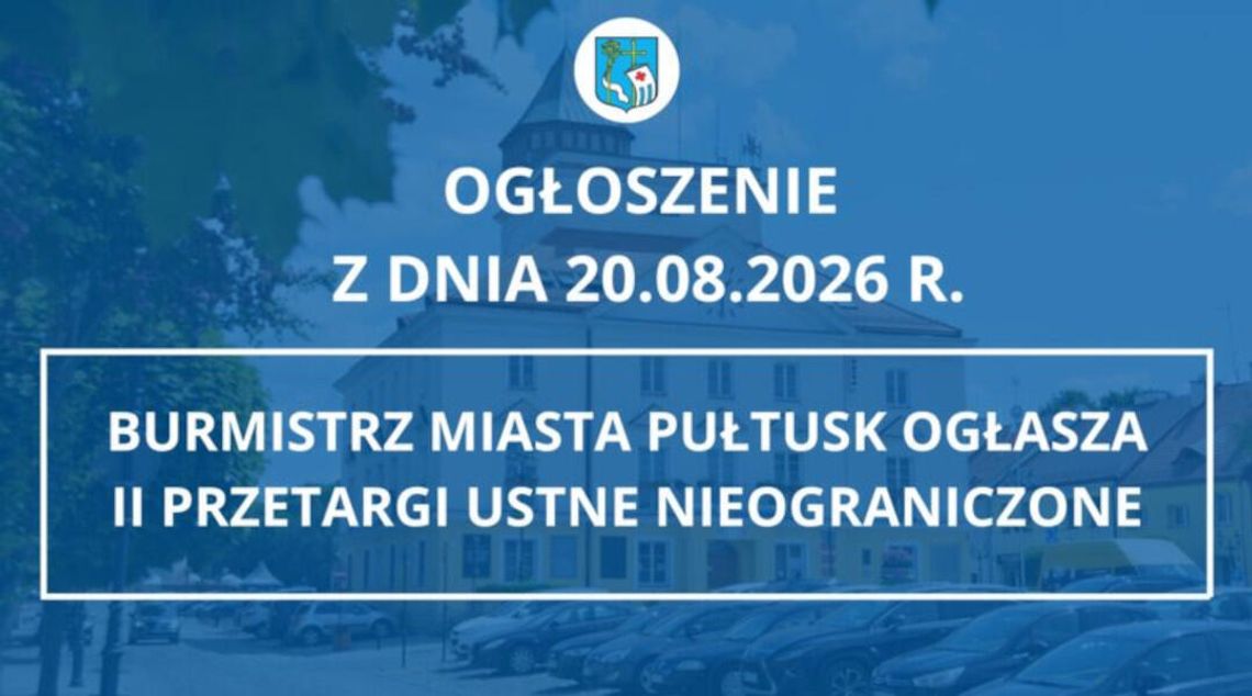 OGŁOSZENIE z dnia 20.08.2026 r. OGŁOSZENIE z dnia 20.08.2026 r.