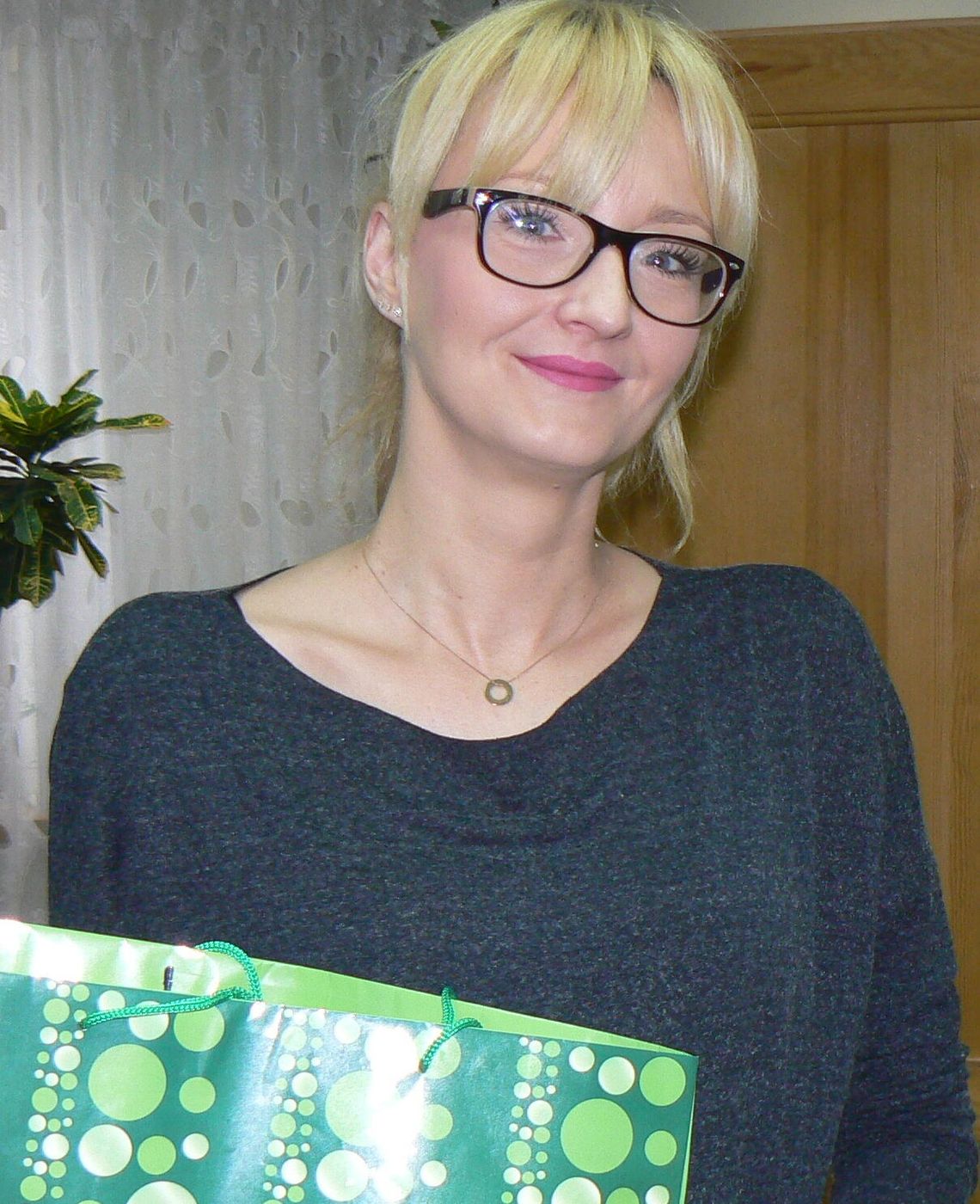 Pani Żaneta odebrała nagrodę
