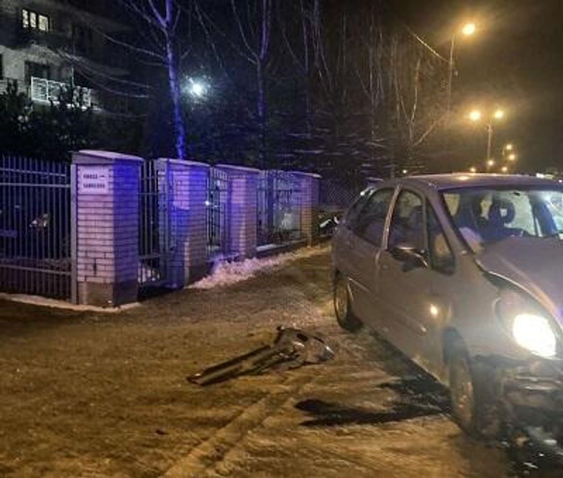 Pijany staranował ogrodzenie