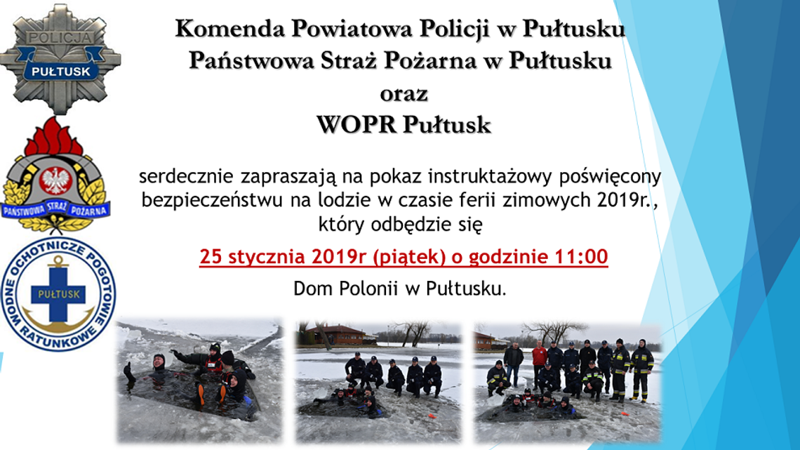 Pokaz ratownictwa na lodzie