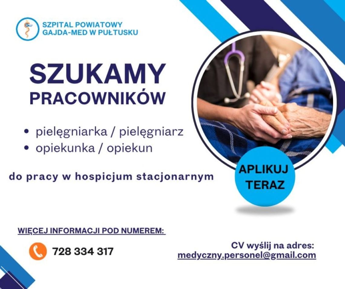PRACA W HOSPICJUM STACJONARNYM