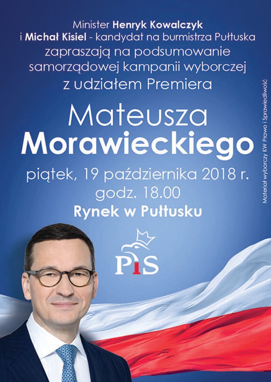 Premier Morawiecki odwiedzi Pułtusk