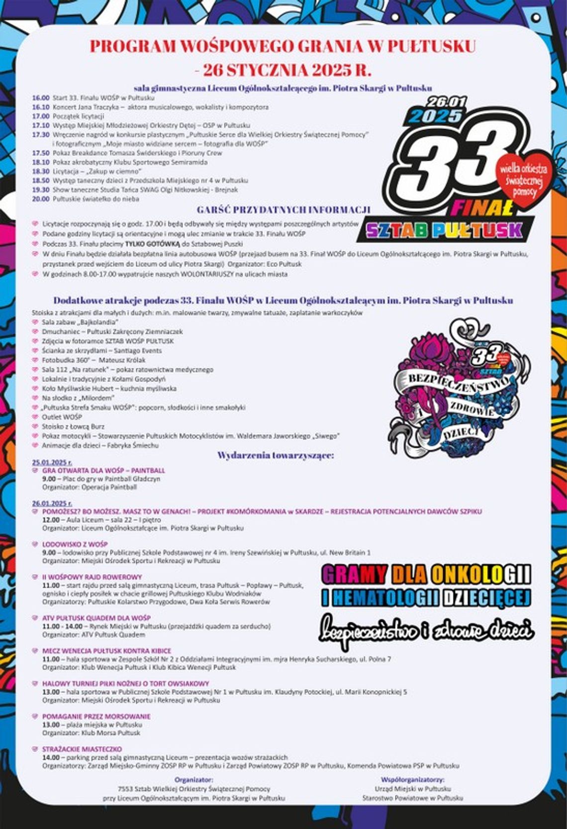 PROGRAM WOŚPOWEGO GRANIA W PUŁTUSKU