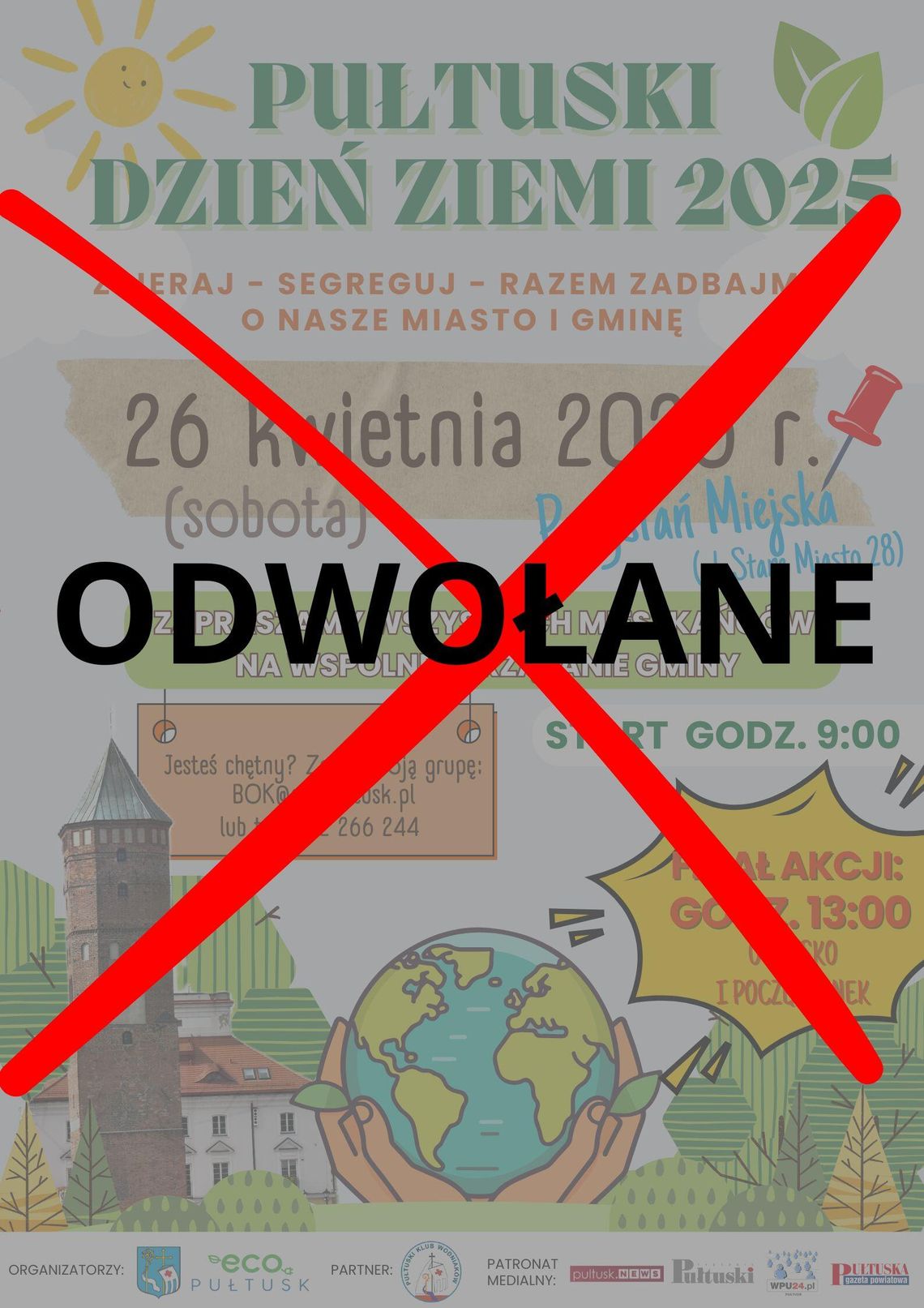 Pułtuski Dzień Ziemi 2025 odwołany