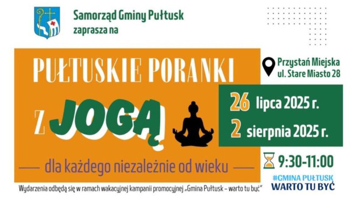 Pułtuskie poranki z jogą – serdecznie zapraszamy!