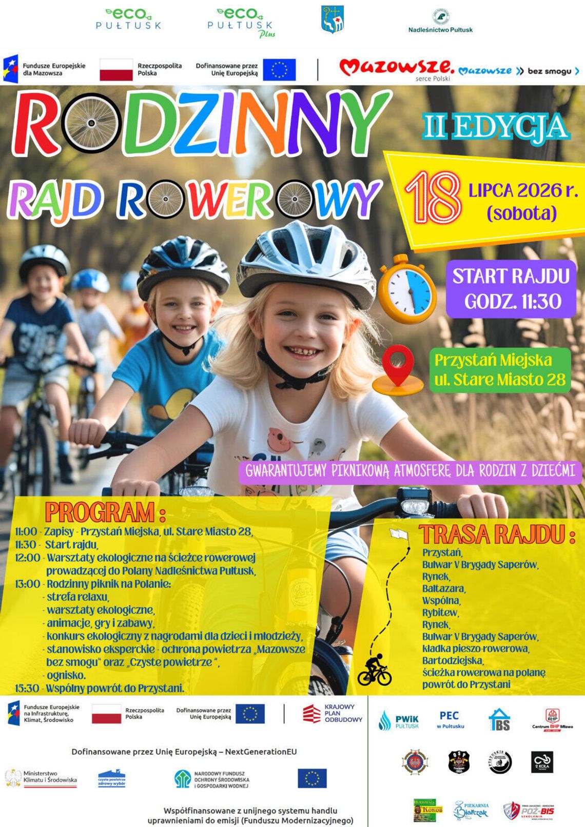 RODZINNY RAJD ROWEROWY – serdecznie zapraszamy!