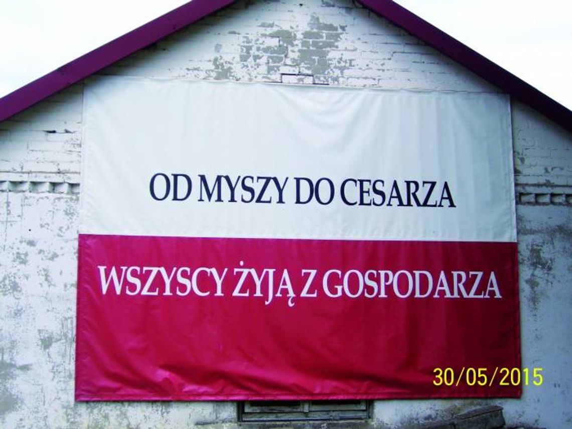 Rolnik z bannerem. I z pasją