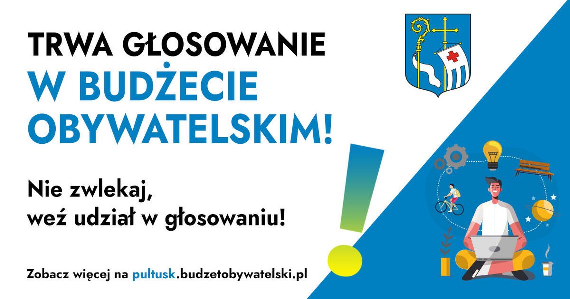 Rusza głosowanie na projekty zgłoszone w Budżecie Obywatelskim gminy Pułtusk – edycja 2026