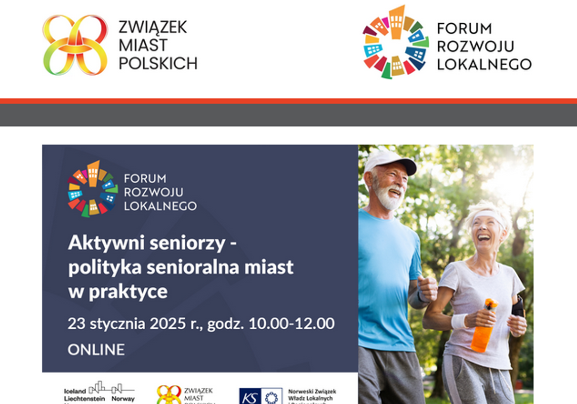 Seminarium online pt.: „Aktywni seniorzy – polityka senioralna miast w praktyce”
