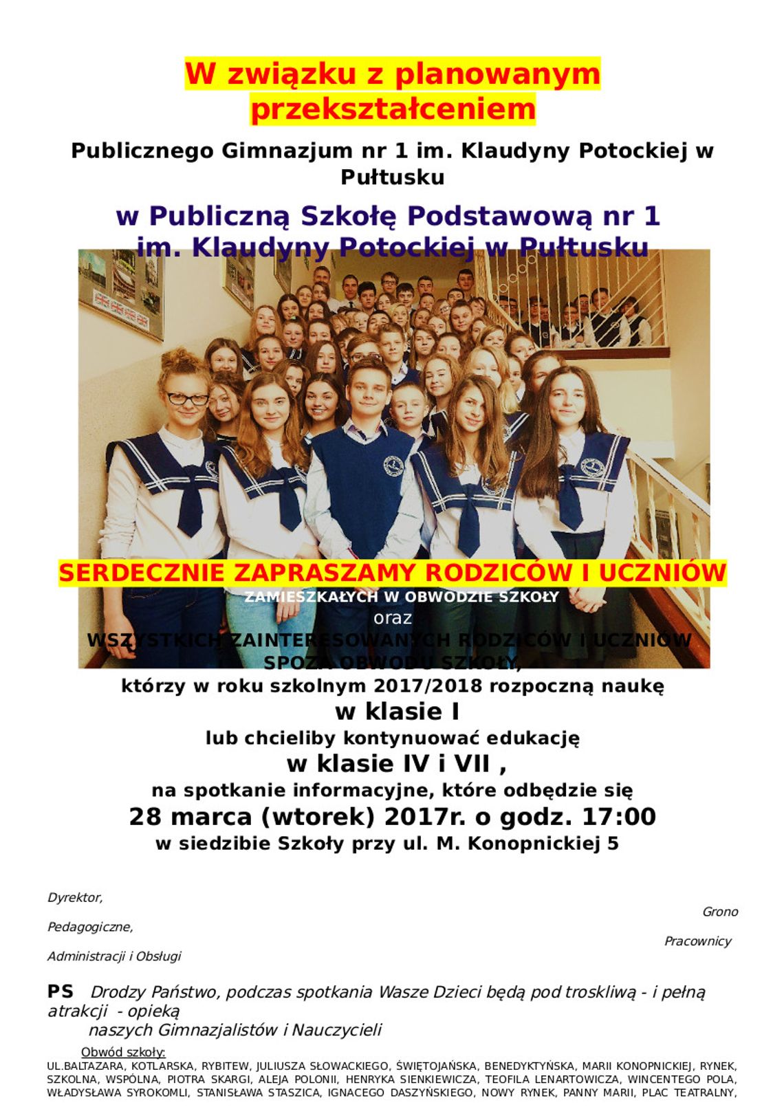 Spotkanie informacyjne w PG 1