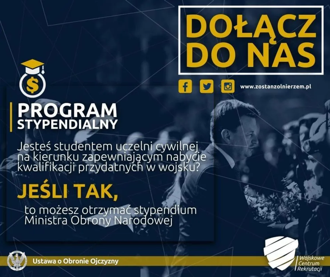 Stypendia dla studentów - kandydatów na żołnierzy
