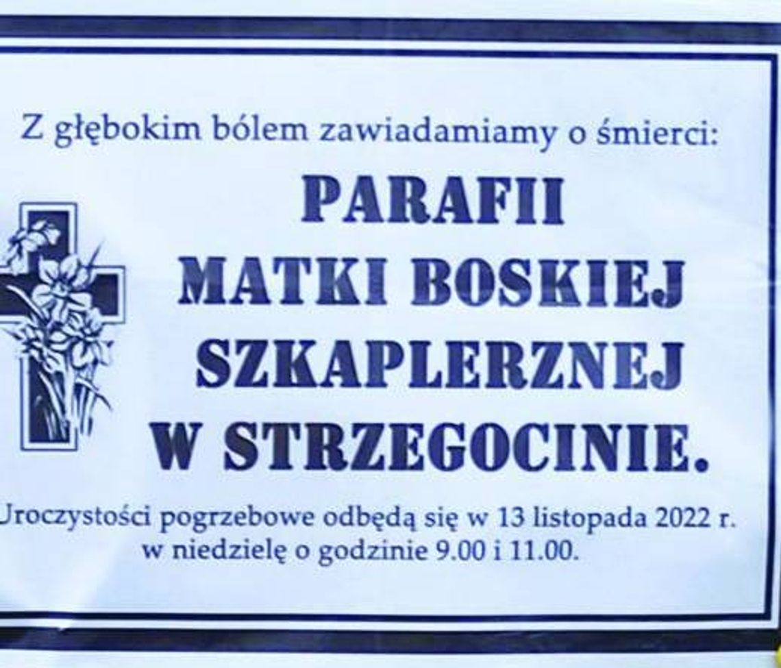 To z troski o parafian