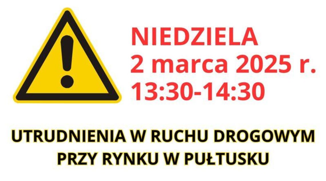 Utrudnienia w ruchu drogowym związane z Marszobiegiem „TROPEM WILCZYM”