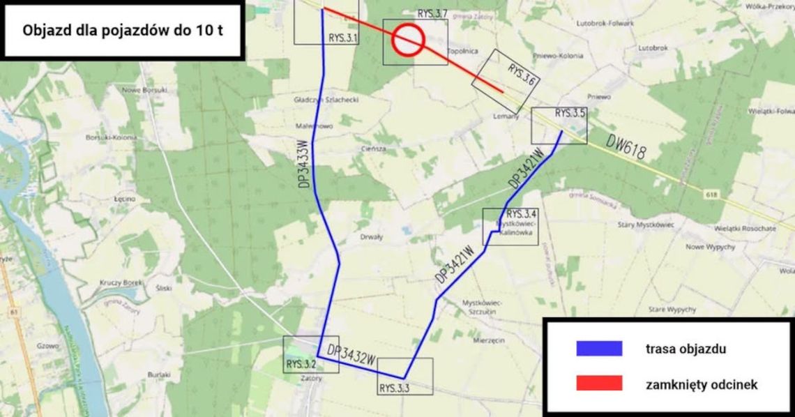 UWAGA KIEROWCY! Od dziś do końca roku utrudnienia na DW 618