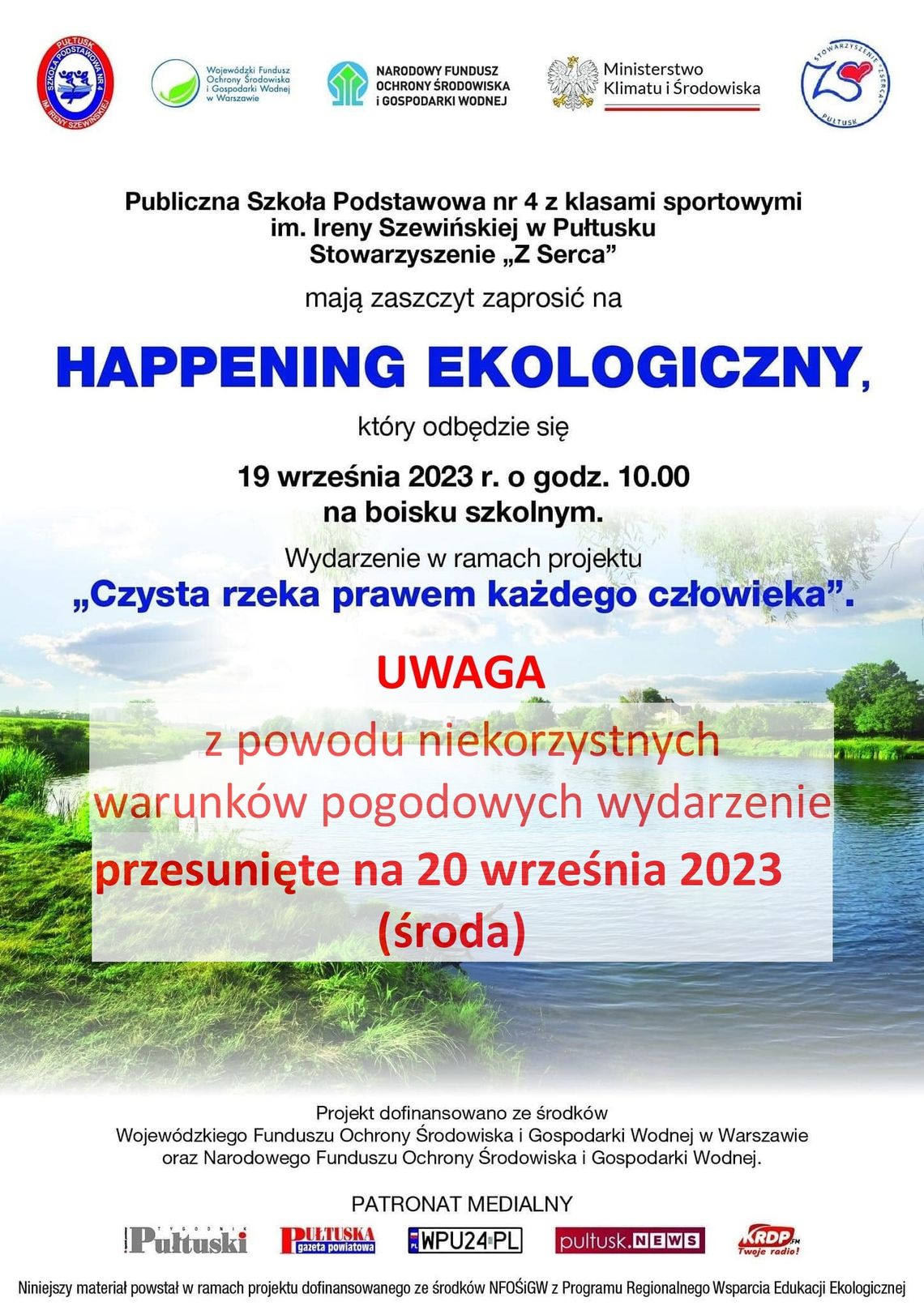 UWAGA! Zmiana terminu pikniku ekologicznego w CZWÓRCE