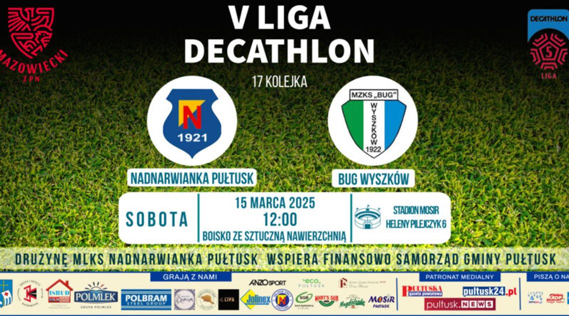 V LIGA DECATHLON: Nadnarwianka Pułtusk vs Bug Wyszków